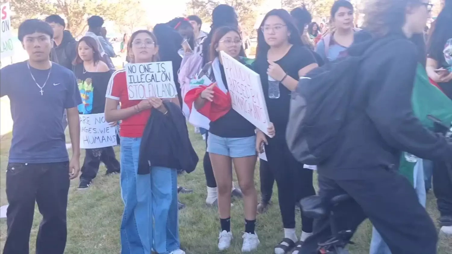 Hutto High School anti ICE protest